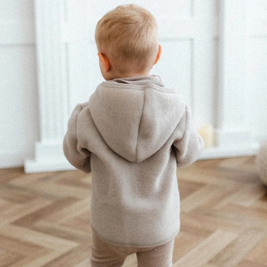 Beige Jacke aus Merinowolle