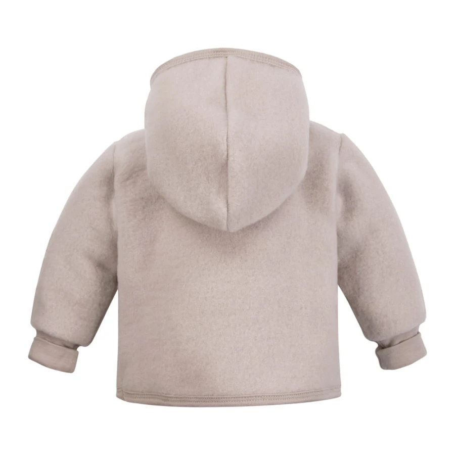 Beige Jacke aus Merinowolle