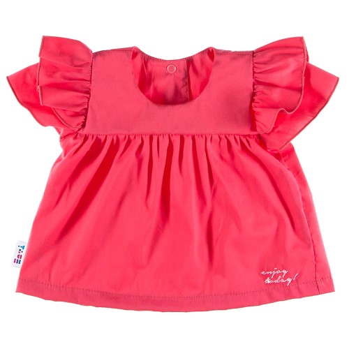 Bluse mit Rüschen SUN korallenrot