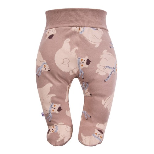 Baby-Halbstrampler mit Teddybären in Beige