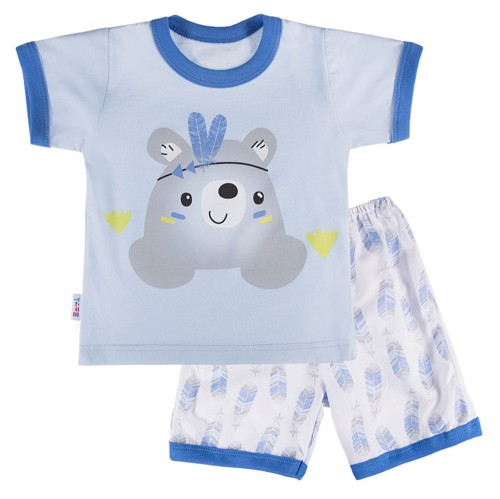 Sommerpyjama FAMILY blau