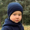 Merino-Kinder-Schal in Marineblau