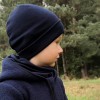 Merino-Kinder-Schal in Marineblau