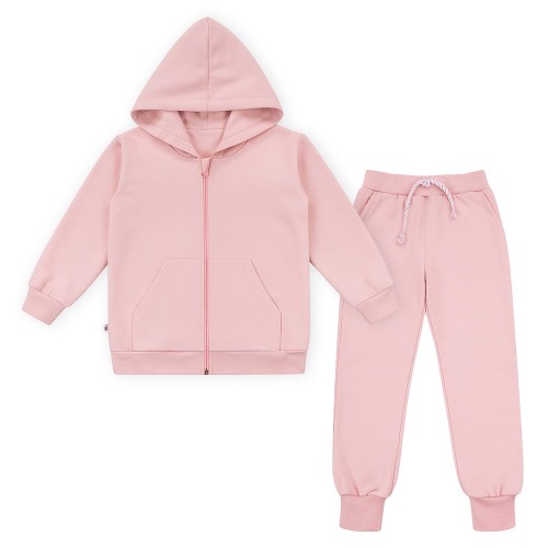Mädchen Sweatanzug in Rosa mit Kapuze - Fluffy Tails Kollektion