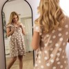 Linda Umstands- und Stillnachthemd beige mit Gänseblümchen