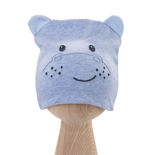Blaue Babymütze mit Hipcip