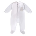 Velvet playsuit NEWBORN white
