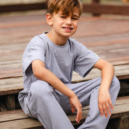 Graues Kinder-T-Shirt