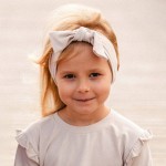 Kinderstirnband mit Schleife, beige