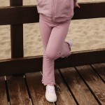 Lila Baumwoll-Flared-Leggings – Kollektion Simply Comfy