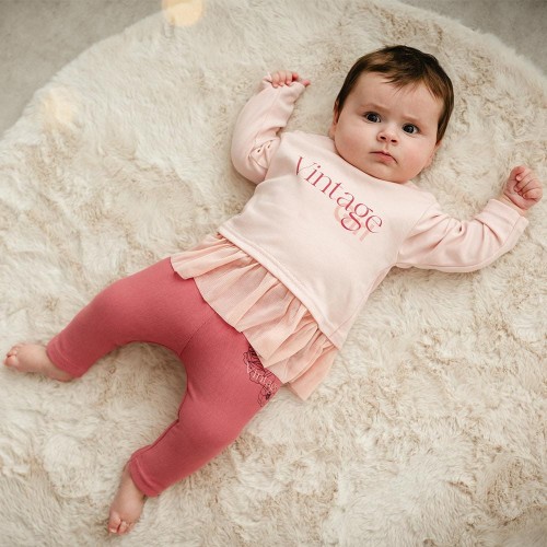 Kinderleggings ROSES rosa