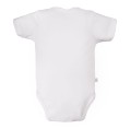 klasyczne body kopertowe niemowlęce białe z krótkim rękawem polskie