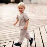 Beige Kinder-Sweatpants mit Taschen – Kollektion Simply Comfy