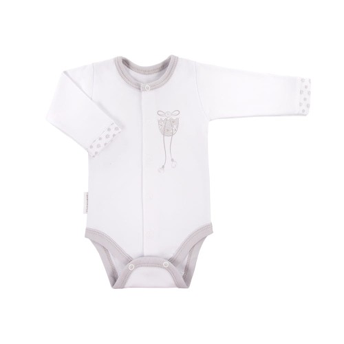 Bodysuit cardigan long sleeve CHIC gray