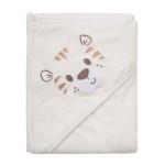 Kapuzenhandtuch ecru mit Tiger