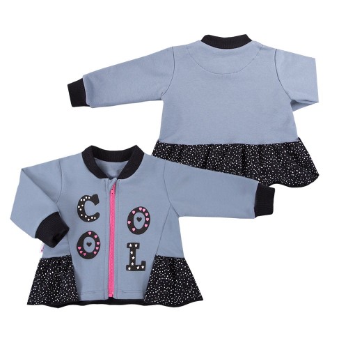 Sweatshirt mit Reißverschluss POWER grau