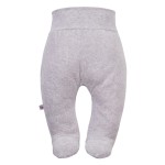 Graue Baby-Strampelhose aus Velours mit Bären