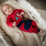 Weihnachtliches Burgunder-Baumwollset – Kollektion Hi Reindeer