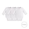 Weiße Baby Wickelbodys 3er-Set