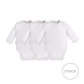 Weiße Baby Wickelbodys 3er-Set