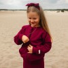 Bordeauxfarbenes Kinder-Sweatshirt im Bomber-Stil