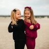Bordeauxfarbenes Kinder-Sweatshirt im Bomber-Stil
