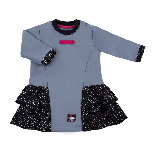 Kleid mit Rüschen POWER grau