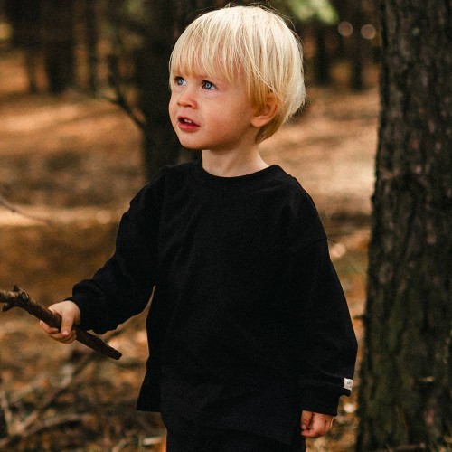 Schwarze Langarmbluse – Kollektion Simply Comfy