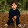 Dunkelblaues Kinder-Langarmshirt