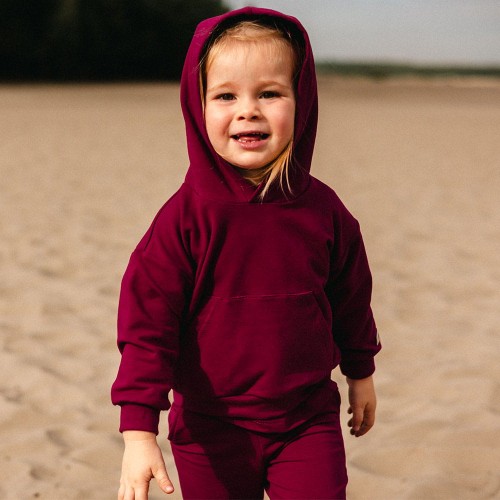 Bordeaux Känguru-Kapuzenpullover – Kollektion Simply Comfy