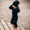 Dunkelblaue Baby-Mütze aus Merinowolle
