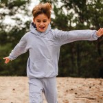 Grauer Känguru-Kapuzenpullover – Kollektion Simply Comfy