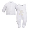 Baby-Set Weiß mit Entenstickerei