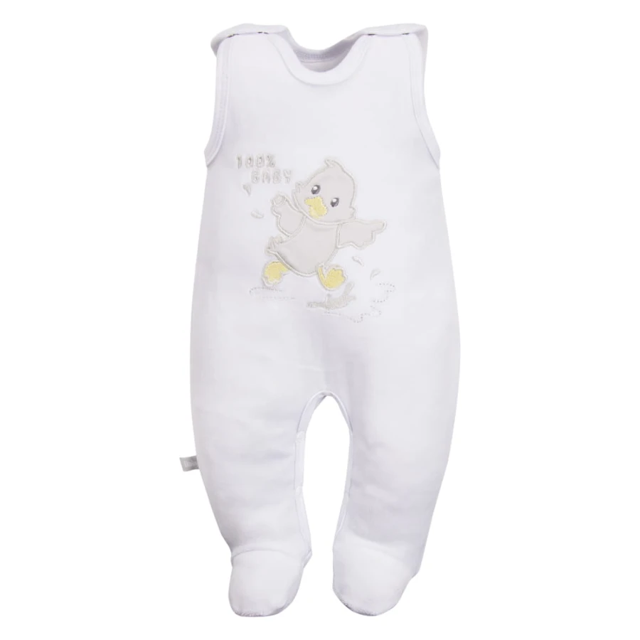 Baby-Set Weiß mit Entenstickerei