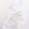 Baby-Set Weiß mit Entenstickerei