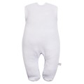 White velour baby set with duck embroidery
