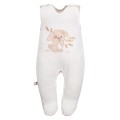 Ecru Baby-Set mit Hund-Stickerei