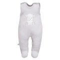 Graues Baby-Set mit Schafstickerei