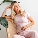 Damenbluse rosa mit kurzem Ärmel – Eevi for Women