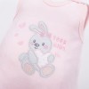 Rosa Baby-Set mit Hasen-Stickerei