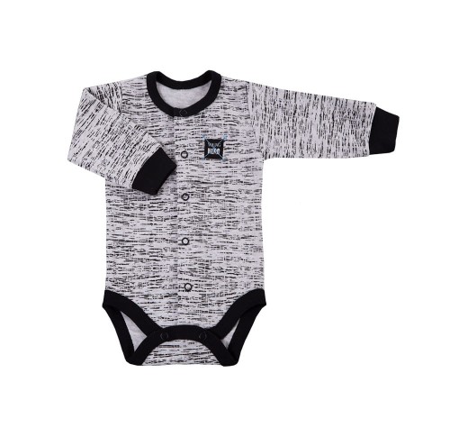 Bodysuit cardigan long sleeve POWER gray