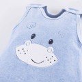 Baby-Set blau mit Nilpferdstickerei
