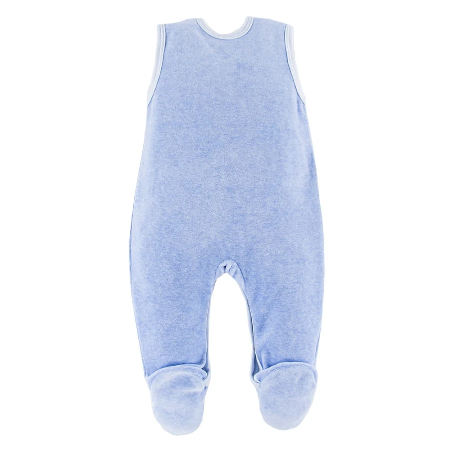 Baby-Set blau mit Nilpferdstickerei