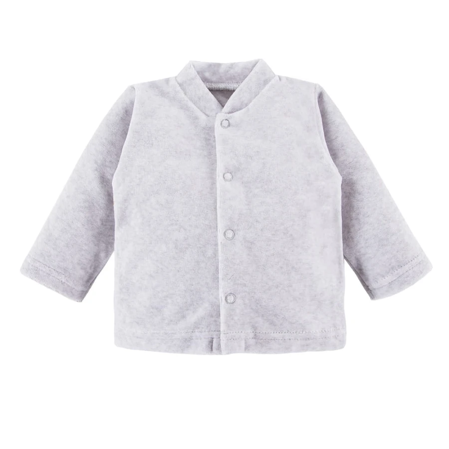 Baby-Set grau mit Zebrastickerei