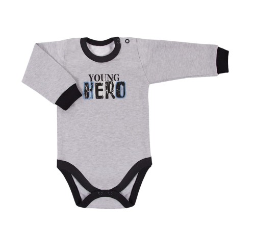 Langärmeliges Body POWER grau