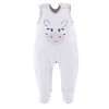 Baby-Set grau mit Zebrastickerei