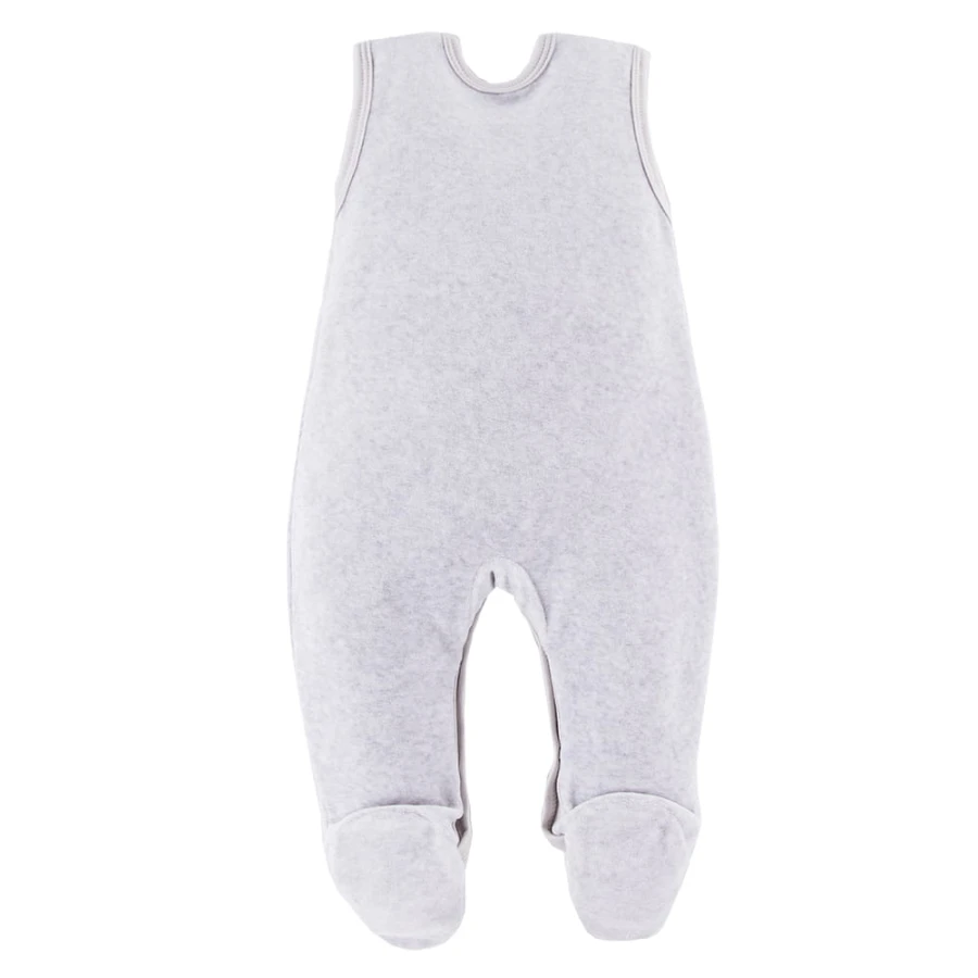 Baby-Set grau mit Zebrastickerei