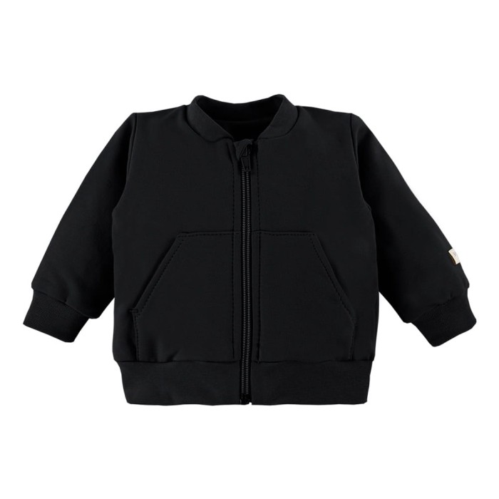 Kinderjacke mit Reißverschluss schwarz