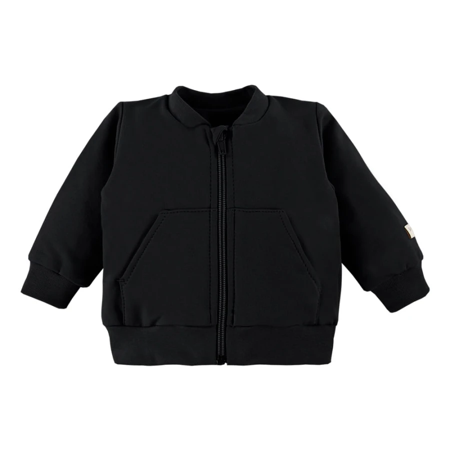 Kinderjacke mit Reißverschluss schwarz