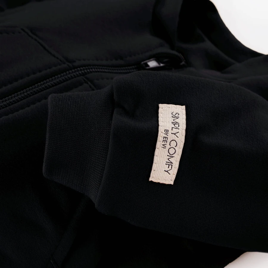 Kinderjacke mit Reißverschluss schwarz